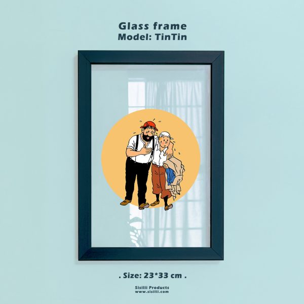 قاب شیشه‌ای طرح تن تن و کاپیتان