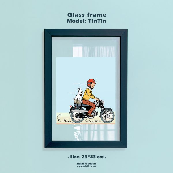 قاب شیشه‌ای طرح تن تن با موتور