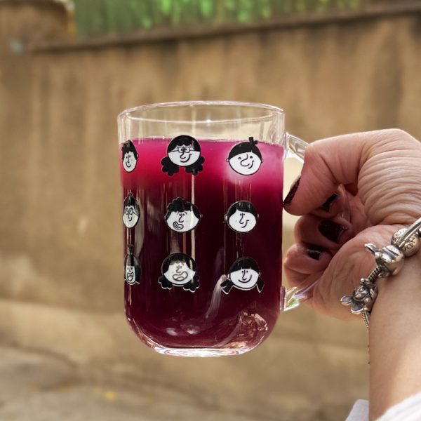 لیوان شیشه‌ای طرح کرکتر